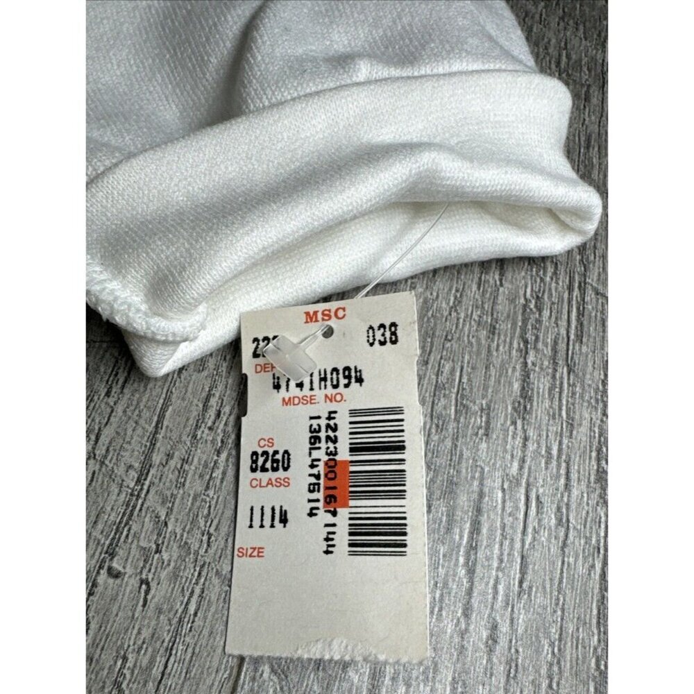 Vintage Morning‎ Sun Sweatshirt Grandma Flower Button Up White USA Made NEW - Picture 4 of 12